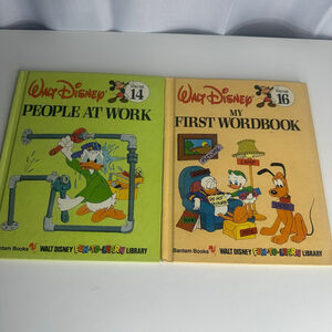 Set of 2 Vintage Walt Disney Fun-to-Learn Library Bantan Books Volume #14 & #16